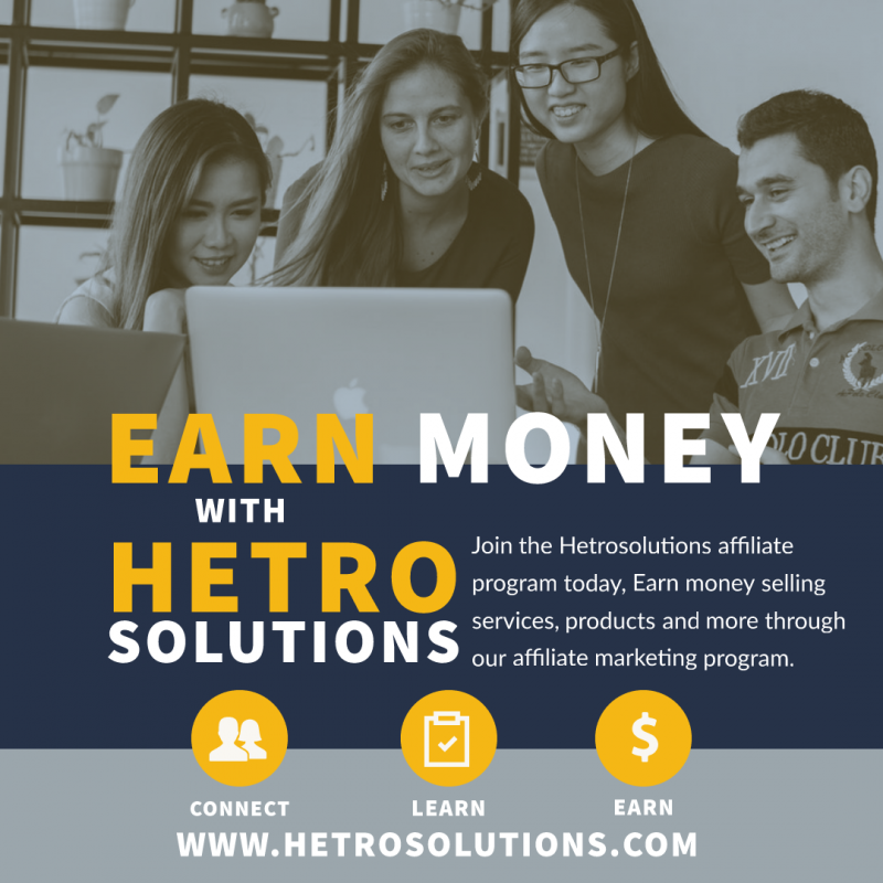 Hetrosolutions affiliate program earn money online in pakistan