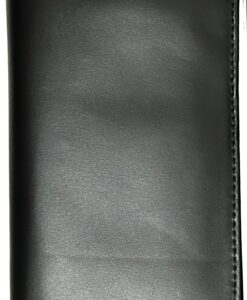 Matt Black Book Style Long Leather Wallet