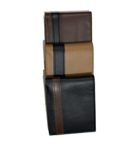 Quinn Flip ID Brown Chocolate Black Bifold Men's Cow Leather Wallets